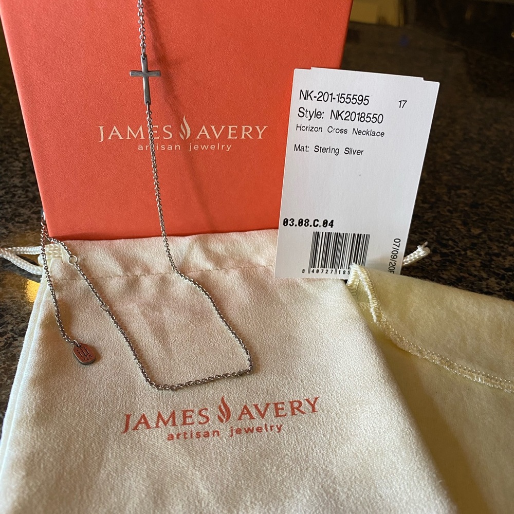 James Avery Sterling Silver Horizon Cross Necklace